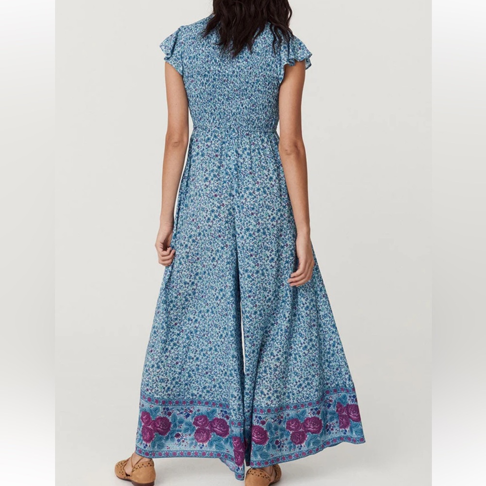 Spell Love Jetty Shirred Jumpsuit in Blue Nirvana - Picture 7 of 10